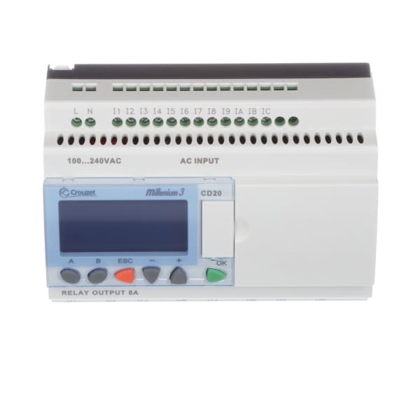 Crouzet - 88974053 - Controller,PLC,Sup-V 100-240AC,12 Digital In