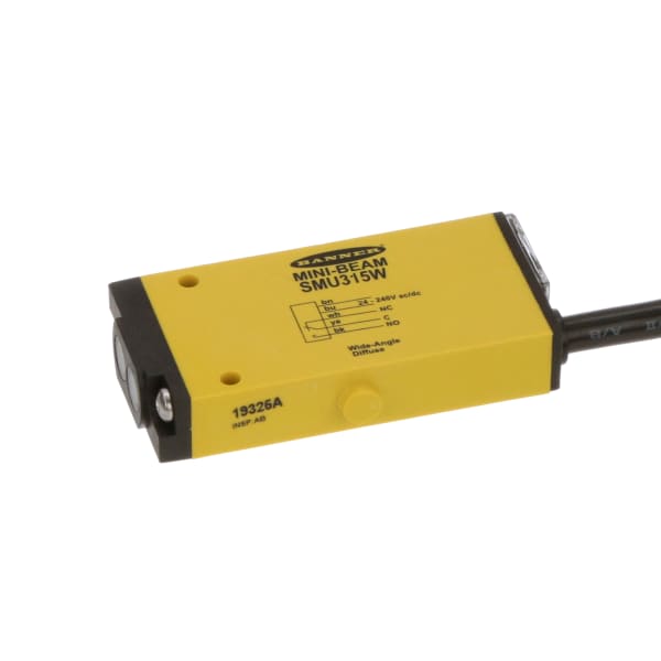 Photoelectric Sensor, Diffuse, 130mm, 24-240VAC/DC, SPDT, Cable, Mini-Beam