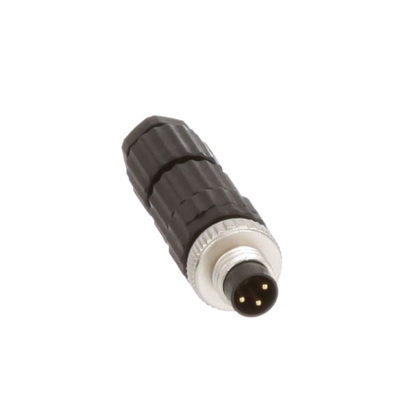 M8 Field Attach Connector IP67 Plug, 3 Pin, Straight, Male, FIC Series