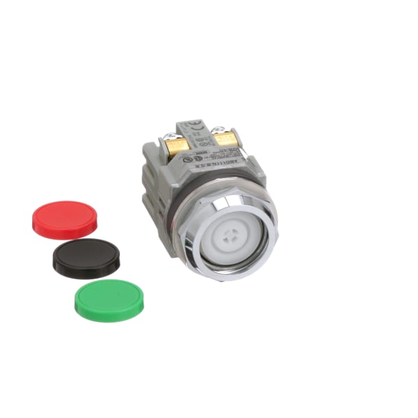 Switch,Pushbutton;Moment.;1NO-1NC;Black-Green-Red Flush buttons;IP65;5mA@3VAC/DC