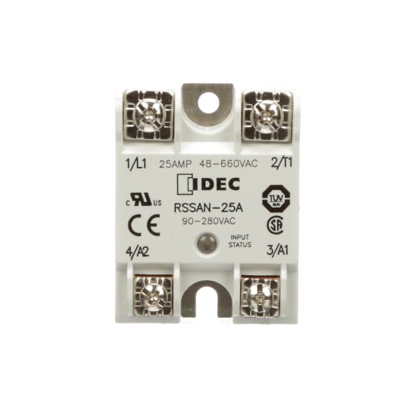 IDEC Corporation RSSAN-25A Solid State Relay, 280 VAC, SPST-NO, 25A/660V,  Zero Switching, RSS Series RS