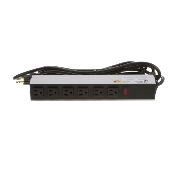 Hammond Manufacturing - 1584T6B1 - Power Strip,Basic,6 Outlets,Rack Mnt ...