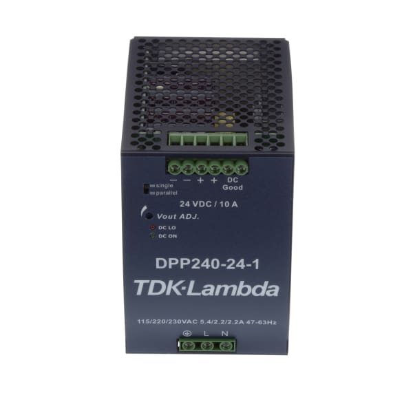 Tdk Lambda Dpp240 24 1 Acdc Din Rail Power Supply 24 V 10a 240w 9 Input Dpp Series Rs 9369