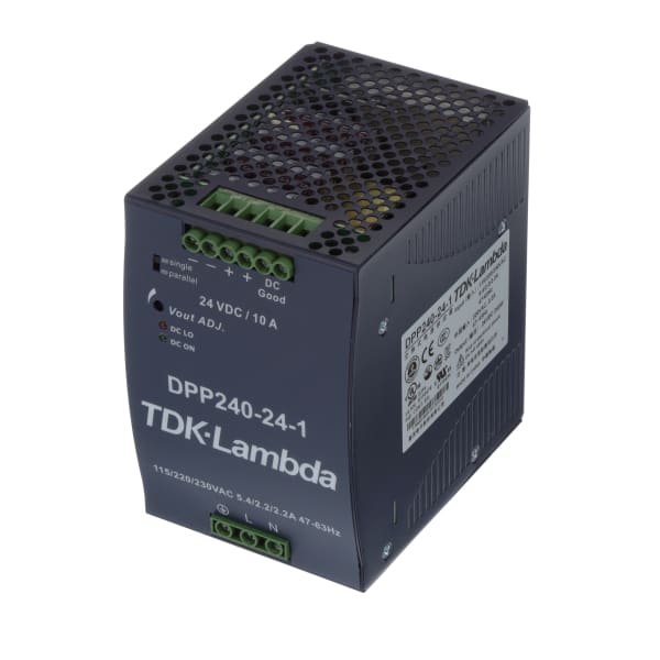 Tdk Lambda Dpp240 24 1 Acdc Din Rail Power Supply 24 V 10a 240w 9 Input Dpp Series Rs 3606