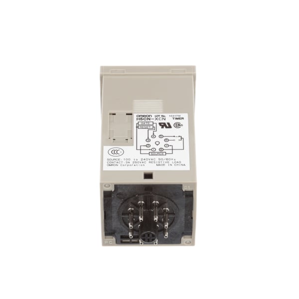 Omron Automation H5CN-XCN AC100-240 Timer,Digital,Red  LED,4-Digit,SPDT,100-240VAC Supply,1s-99m59s,Power ON-Delay RS