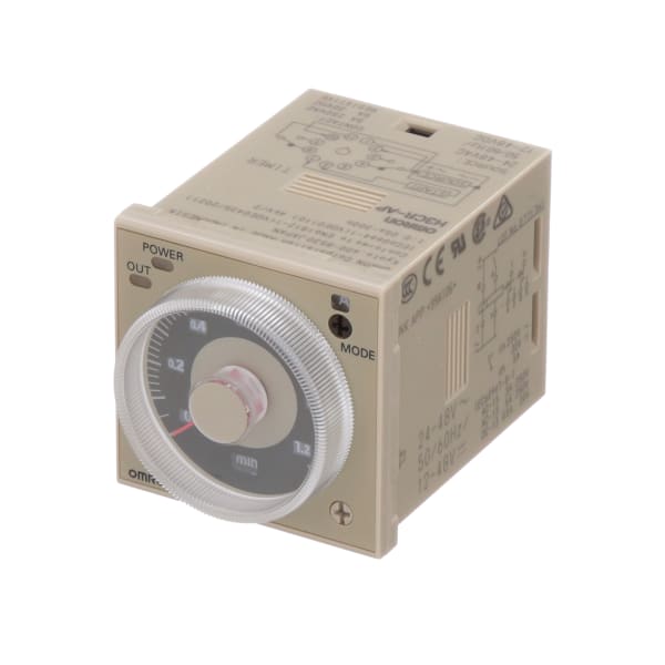 H3CR-A AC24-48/DC12-48, Temporizador multifunción Omron H3CR, 12 → 48 V  dc, 24 → 48V ac, 5A, 2 contactos, tempo. 0.05 s →