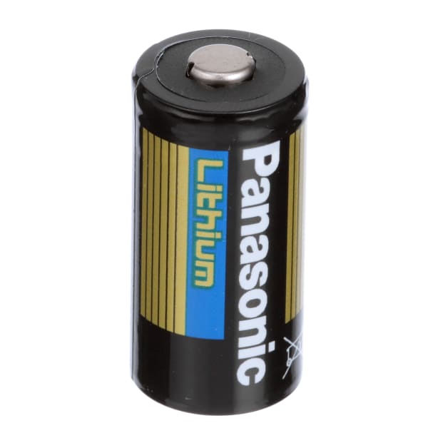 Battery,Non-Rechargeable,Cylindrical,Lithium Manganese Dioxide,3 VDC,1.55Ah,CR