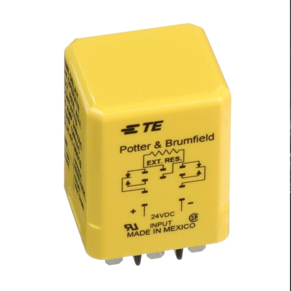 Relay,Time Delay,On Operate,DPDT,24VDC Input,0.1-10s,10A at 277VAC/30DC,Plug-In
