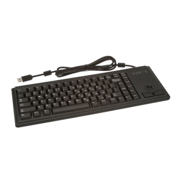 Keyboard,Ultraslim,83 Key,Trackball W/2 Keys,USB,US,MX Gold Keyswitch,Black