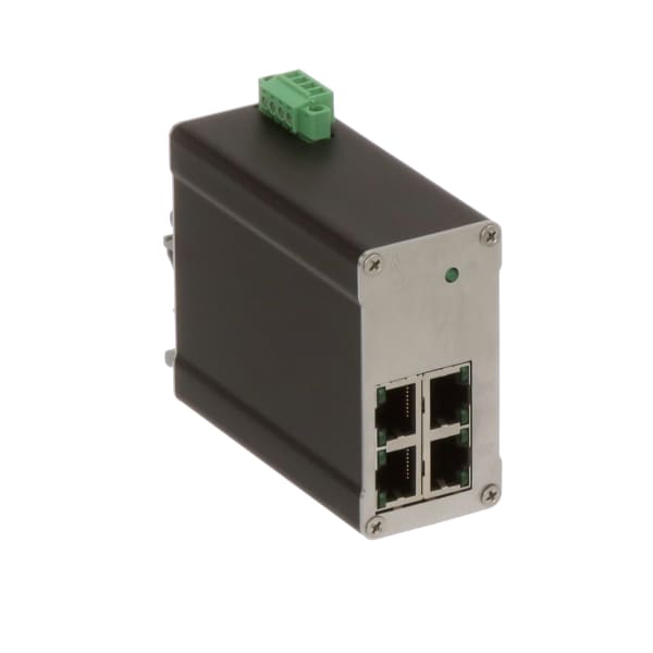 Ethernet Switch, 4 Port, Unmanaged, 10 to 30 VDC, 100 Series