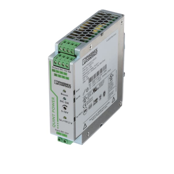 Phoenix Contact - 2320115 - DC-DC Converter,8A, DIN Rail Mount with  Selective Fuse Breaking - RS