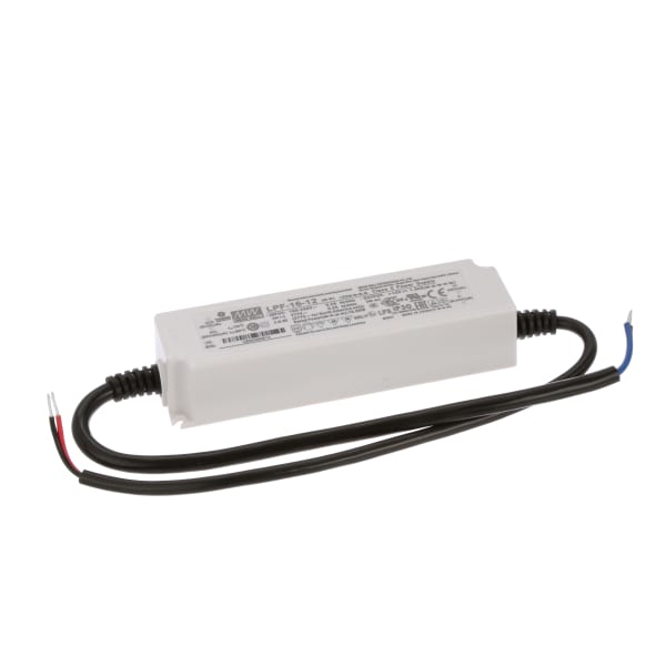 Power Supply,AC-DC,12V,1.34A,100-305V In,Enclosed,PFC,LED Driver,LPF-16 Series
