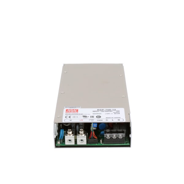 MEAN WELL RSP-750-12 Power Supply,AC-DC,12V@62.5A, 12VDC@0.1A,100-264V  In,Enclosed,PFC,RSP Series RS