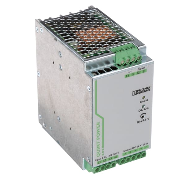 Phoenix Contact - 2320924 - Power Supply, ACDC, 24VDC, 20A, 480W, DIN ...