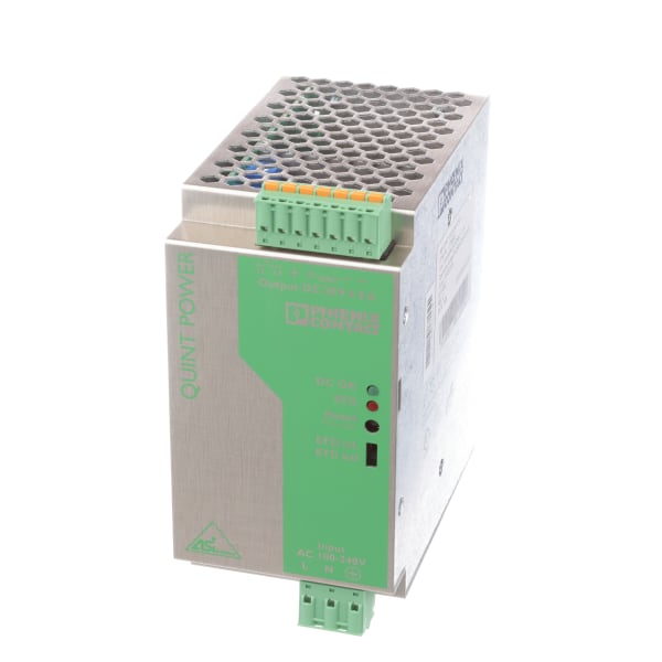 Power Supply,AC-DC,30.1V,4.8A,85-264V In,Enclosed,DIN Rail,144W,QUINT Series