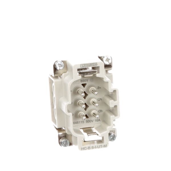 Connector Insert Male 6 Way 16A 500 V B6 Series