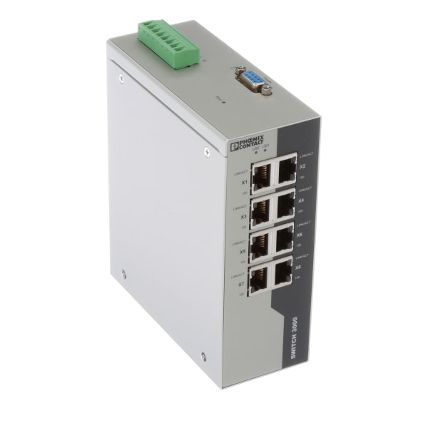 Phoenix Contact - 2891035 - Ethernet Switch, Managed, 8 Port, 24 VDC ...