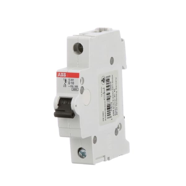 ABB - S201-D10 - Circuit Breaker; 1-P; D Curve; 10A; 6kA; 480Y/277VAC ...