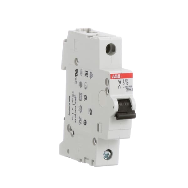 ABB - S201-D10 - Circuit Breaker; 1-P; D Curve; 10A; 6kA; 480Y/277VAC ...