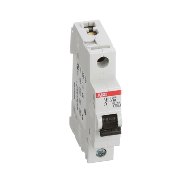 ABB S201D10 Circuit Breaker; 1P; D Curve; 10A; 6kA; 480Y/277VAC; Handle; Screw Terminals RS