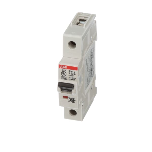 ABB S201UK32 Circuit Breaker; 1Pole; K Curve; 32A; 240VAC; Handle; Screw Terminals; UL 489