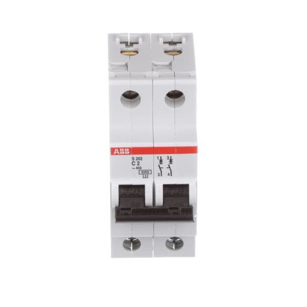 ABB - S202-C2 - Circuit Breaker, 2-Pole, C Curve, 2A, 6kA, 480Y/277VAC ...