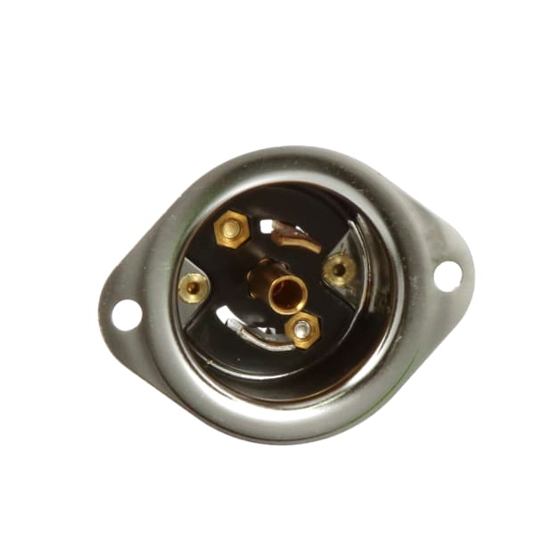 Flanged Locking Inlet, 15 A/125 V, 14-18 AWG, Screw Terminal, Twist-Lock Series