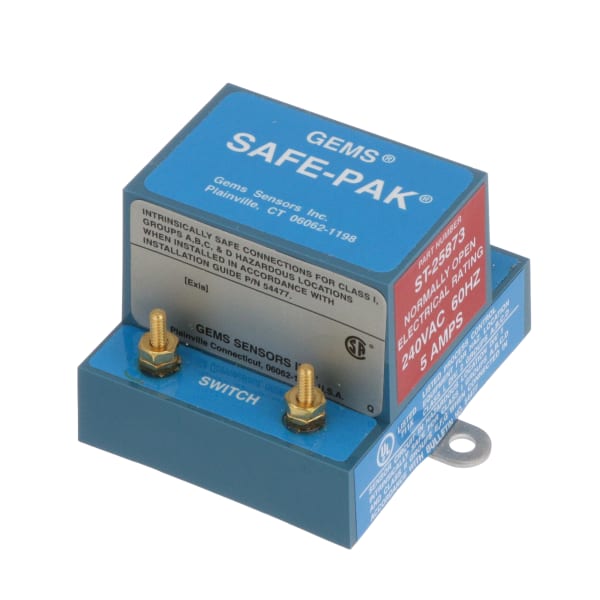 Gems Sensors 25873 Intrinsically Safe Relay, SPSTNO, 5A, 250VAC
