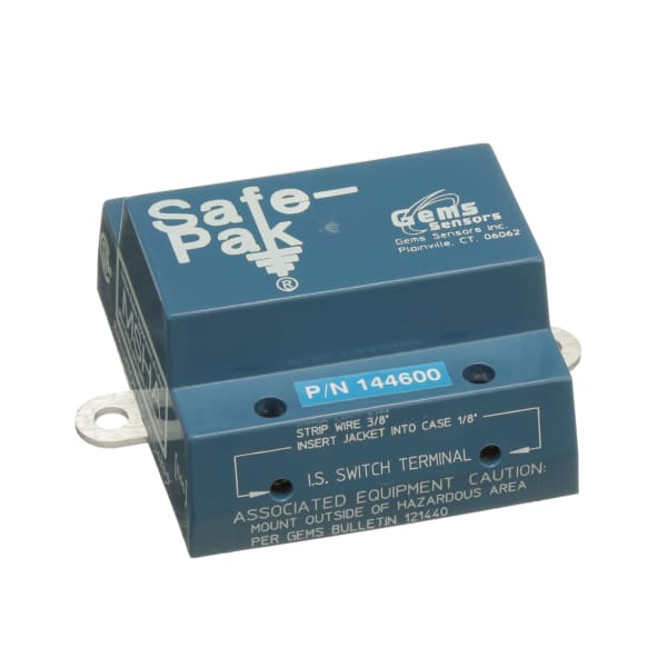 Gems Sensors 144600 Relay;Intrinsically Safe;Low Snstvty;SPSTNO