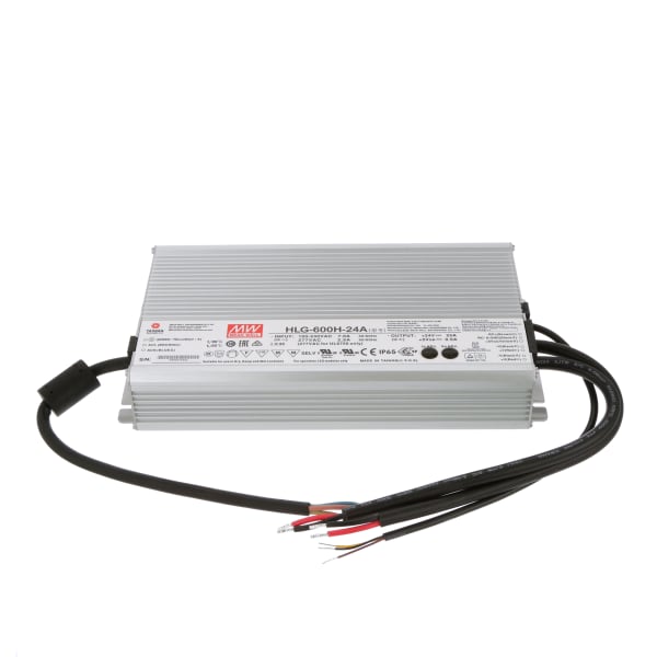 MEAN WELL - HLG-600H-24A - Power Supply,AC-DC,24V,25A,5V,0.5A,115