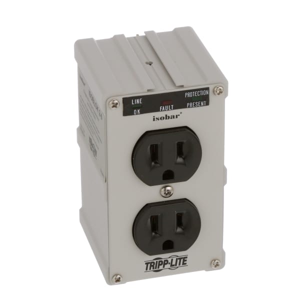 Tripp Lite ISOBLOK2-0 Surge Protector, Outlet, Plug-in, 1410 Joules,  LEDs, ISOBAR Series RS