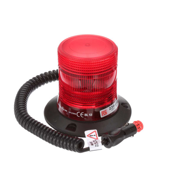 RS PRO - 236082 - Red Xenon Flashing Beacon 10-30VDC