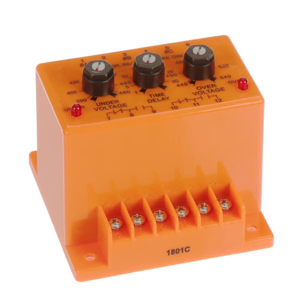 Voltage Monitoring Relay, 550 VAC, 3A, DPDT, Screw Terminal, PBD Series