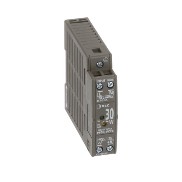 IDEC Corporation - PS5R-VC24 - Power Supply, AC-DC, 24 DC, 1.25A, 100-240  AC, Enclosed, DIN, 30W, PS5R-V Series - RS