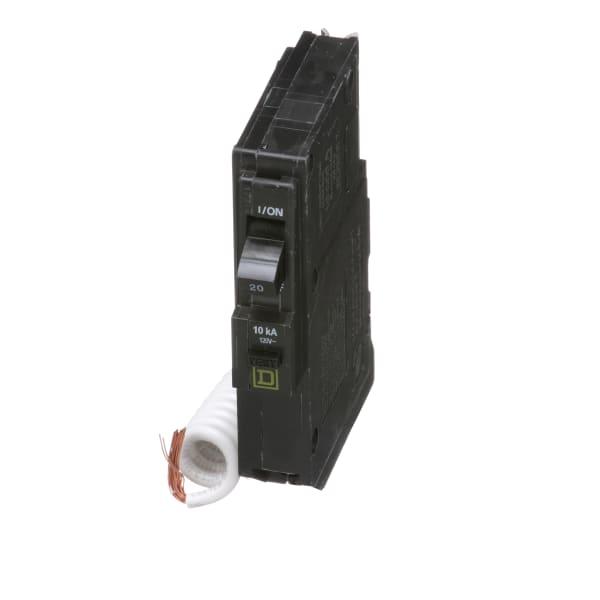 Interruptor miniatura, 20A, 1 poste, 120VAC, Plug-In, avería de tierra, serie de QO