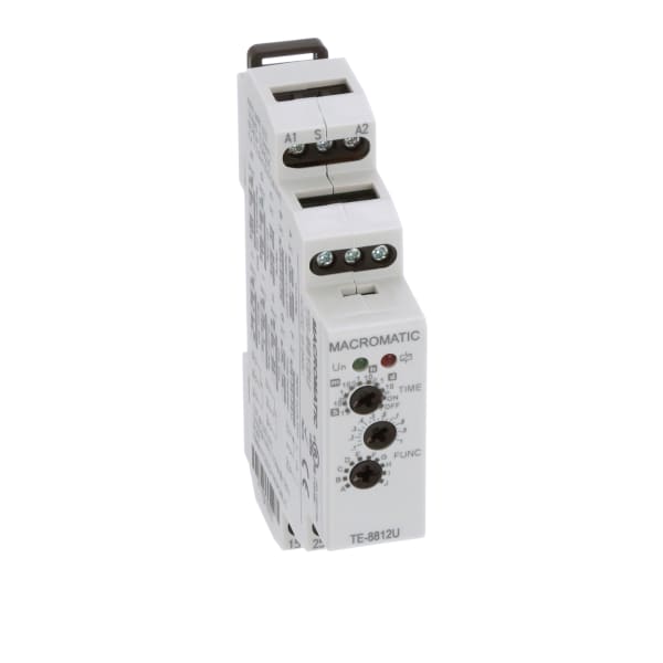 Time Delay Relay Multi-Function 12 to240VAC/DC DIN-Rail Mounting 15A DPDT