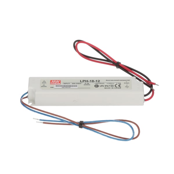 RS PRO - 6600246 - Constant Voltage LED Driver 18W 12V 0 - 1.5A - RS