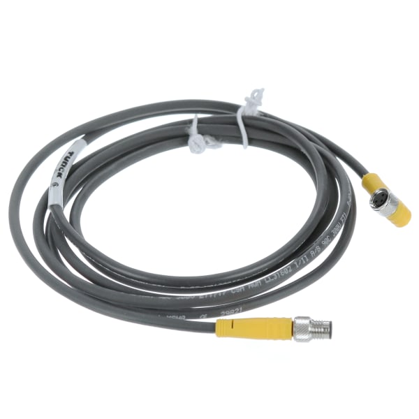 Turck - PKW 3M-2-PSG 3M/S90/CS12047 - Cordset, M8 F RA to M8 M Straight ...