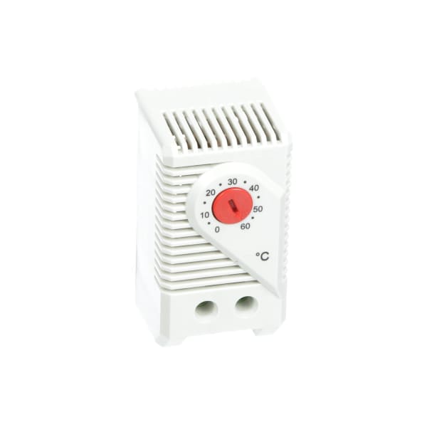Enclosure Thermostat, Adjustable, NC, DIN Rail, 250 V ac