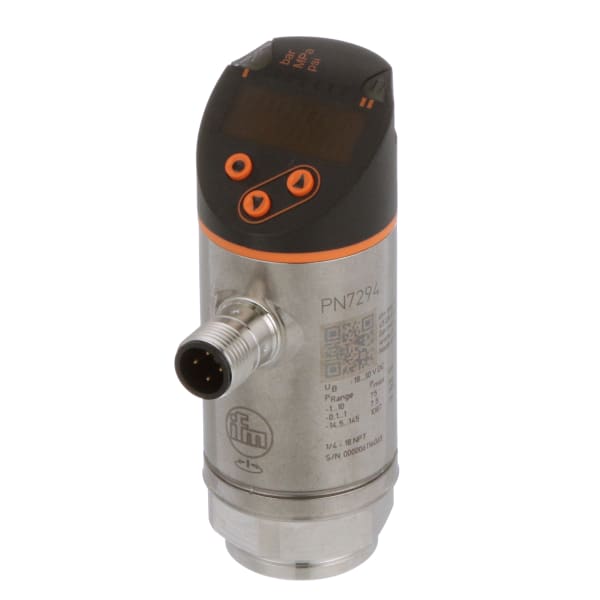ifm efector PN7294 Pressure Sensor w/Display, 1 to 10 bar, 1/4