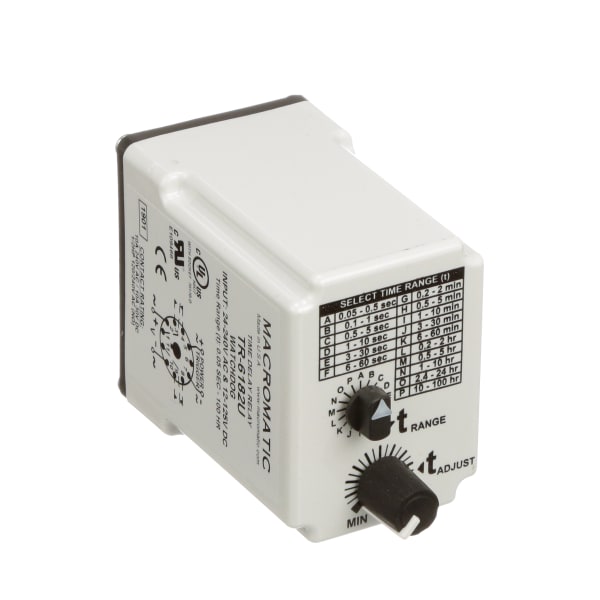 Time Delay Relay, Plug-in, Watchdog Power trigger, 24-240VAC, 0.05S-100H