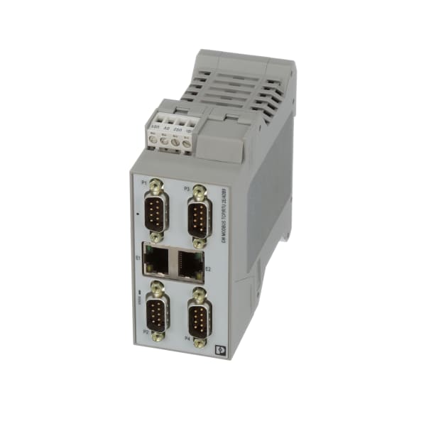 Device Server, Modbus RTU to Modbus TCP Gateway 2 Ethernet RJ45, 4 Serial Ports
