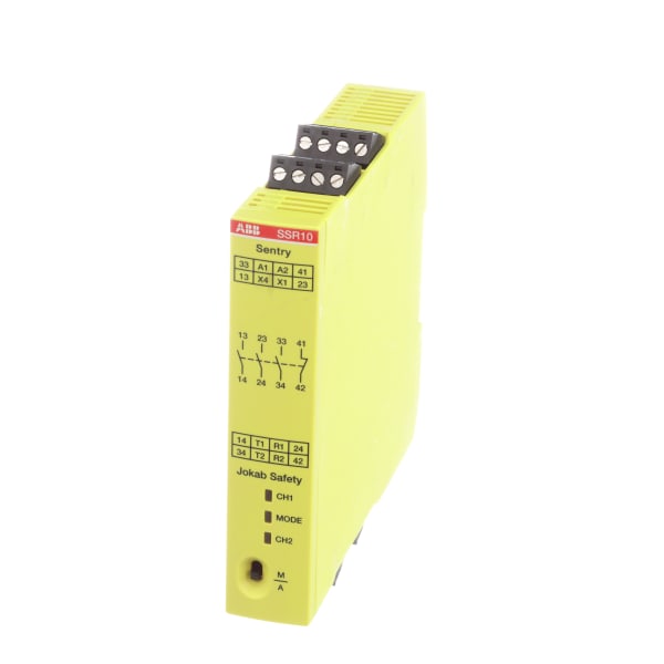 SSR10 Safety Relay, 3NO 1NC, 24 VDC, 2 Channel, No Time Delay