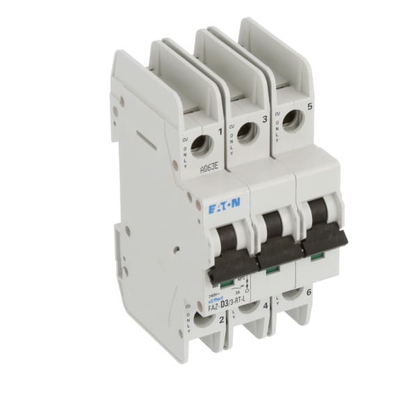 Eaton - Cutler Hammer - FAZ-D3/3-RT-L - Circuit Breaker,FAZ,D Curve,3 ...