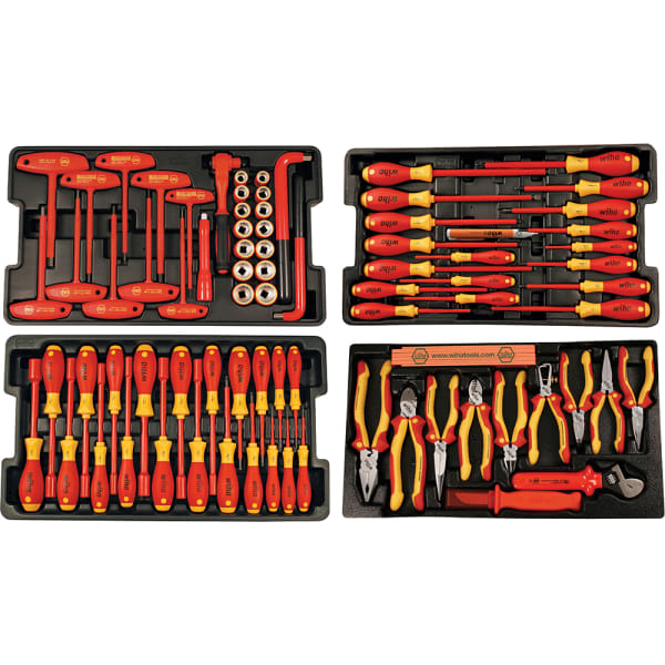 Wiha 32877 Juego de herramientas aisladas para electricista, 80 piezas