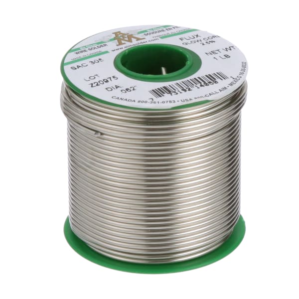 AIM Solder - 14050 - Glowcore 2.5% No Clean FluX Core Solder, SAC305, 0 ...