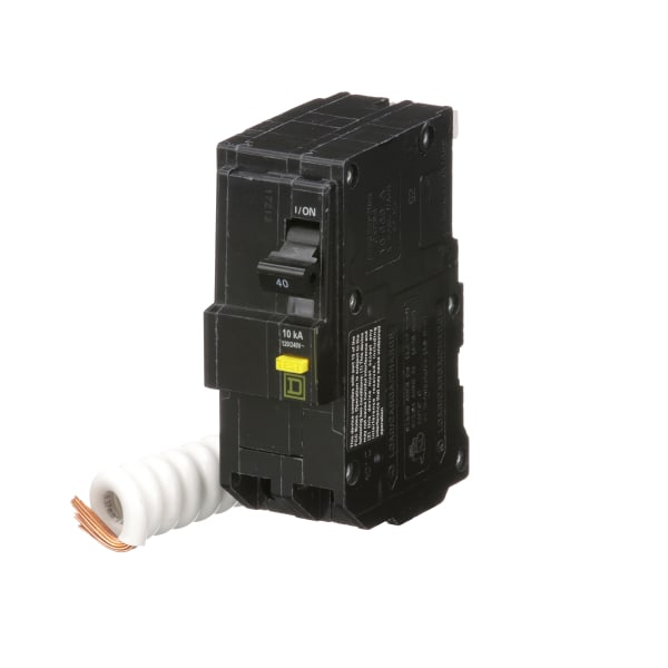 Square D - QO240GFI - Circuit Breaker, Mini, 2-P, 40A, 120/240VAC, 22K ...