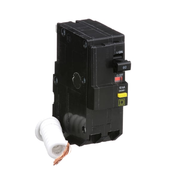 Square D - QO260GFI - Circuit Breaker, Mini, 2-P, 60A, 120/240VAC, 22K ...