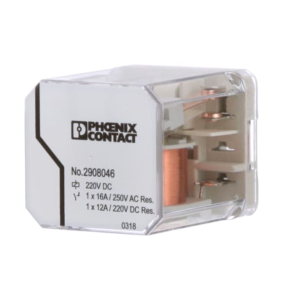 Phoenix Contact - 2908046 - Power Relay, SPST-NO, 220VDC/440VAC, 350VDC ...