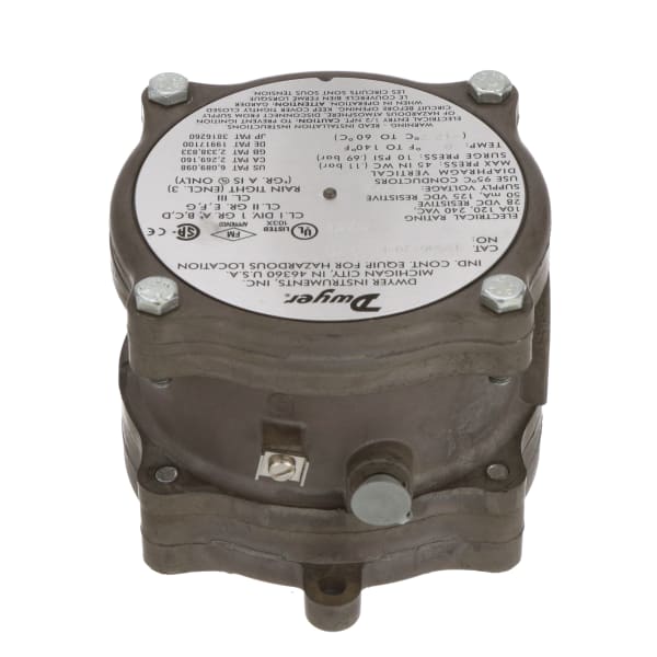 Dwyer Instruments - 1950G-20-B-24-NA - Differential Pressure Switch ...